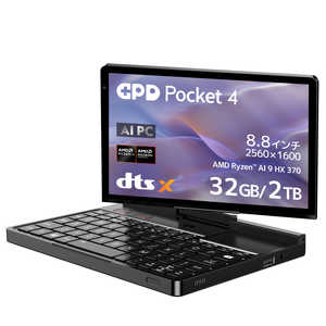 GPD Pocket4 Windows11 Home /AMD Ryzen AI 9 /ꡧ64GB /SSD2TB /Ѹǥܡ /2025ǯ2ǥ GPDPK4-373220R