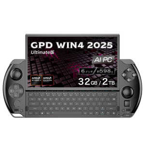 GPD WIN4 2025 6.0 /Windows11 Home /AMD Ryzen AI 9 /ꡧ32GB /SSD2TB /Ѹǥܡɡ GPDWIN4-25BK-3220R