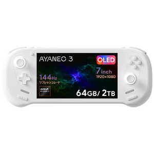 AYANEO 3  7.0 /Windows11 Home /AMD Ryzen AI 9 /ꡧ64GB /SSD2TB /Ѹǥܡɡ ۥ磻 AYA3-OL376420-WHR