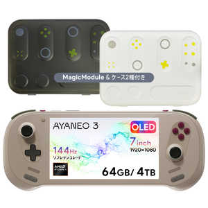 AYANEO 3 国内正規版 Magic Moduleセット ［7.0型 /Windows11 Home /AMD Ryzen AI 9 /メモリ：64GB /SSD：4TB /英語版キーボード］ レトロパワー AYA3-OL376440-