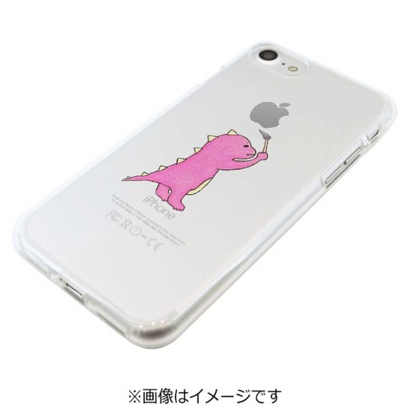 ROA ROA iPhone 7用ソフトクリアケース お絵かきザウルス ピンク Dparks DS8277i7 DS8277i7