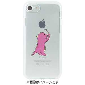 ROA iPhone 7用ソフトクリアケース お絵かきザウルス ピンク Dparks DS8277i7
