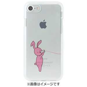 ROA iPhone 7用ソフトクリアケース 糸電話 ウサギ Dparks DS8288i7