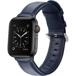 アローン AppleWatch41/40/38 レザー バンドネイビー GRK-WS11NB