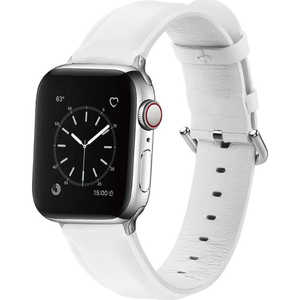 アローン AppleWatch49/45/44/42 レザー バンドホワイト GRK-WM11WH