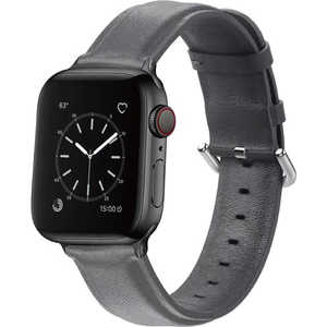 アローン AppleWatch49/45/44/42 レザー バンドグレー GRK-WM11GR