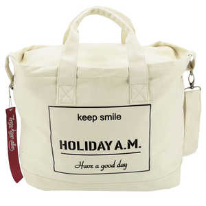 キーズ Holiday A.M. ホリデーエーエム ショルダー付ランドリーバッグ アイボリー KB100 キーズ Holiday A.M. ホリデーエーエム ショルダー付ランドリーバッグ アイボリー KB100
