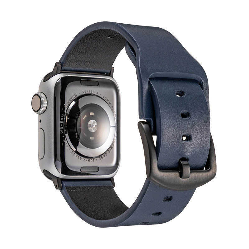 坂本ラヂヲ 坂本ラヂヲ Genuine Leather Watchband for Apple Watch 5 4 3(44 42mm) GWBIGAW01NVY(ネイヒ GWBIGAW01NVY(ネイヒ