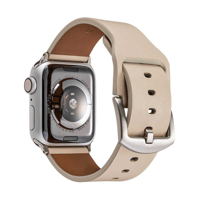 坂本ラヂヲ 坂本ラヂヲ Genuine Leather Watchband for Apple Watch 5 4 3(44 42mm) GWBIGAW01IVR(アイホ GWBIGAW01IVR(アイホ