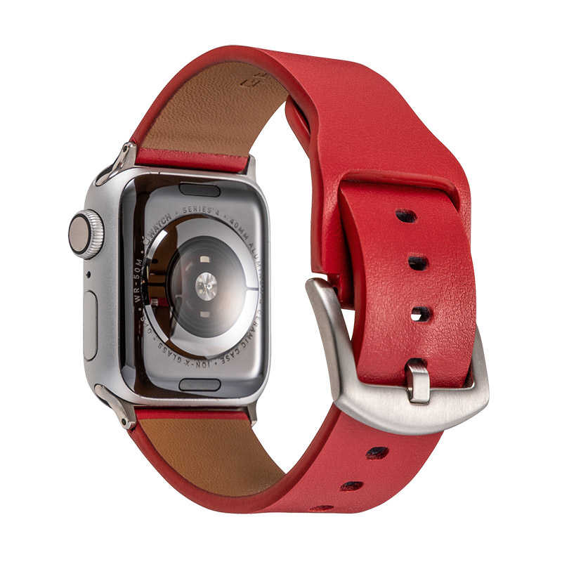 坂本ラヂヲ 坂本ラヂヲ Genuine Leather Watchband for Apple Watch 5 4 3(44 42mm) GWBIGAW01RED(レット GWBIGAW01RED(レット