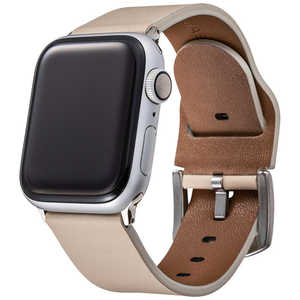 ܥ¥ Genuine Leather Watchband for Apple Watch 5 4 3(38 40mm) GWBIGAW02IVR(