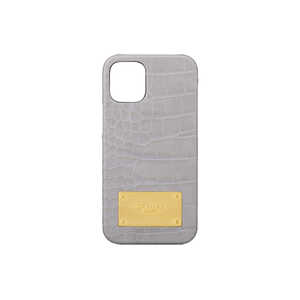 坂本ラヂヲ iPhone 12 mini Croco Embossed PU Leather Shell CSCCE-IP10APR パープル