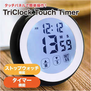 日本ポステック TriClock Touch Timer ブラック TCK-TIME-BLK