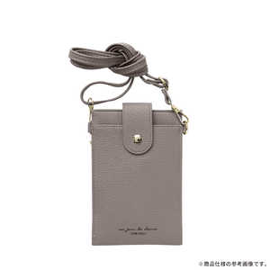 HAMEE ファスナーポケット付き ウスマチスマホショルダーポーチ グレー 682-445732 HAMEE ファスナーポケット付き ウスマチスマホショルダーポーチ グレー 682-445732