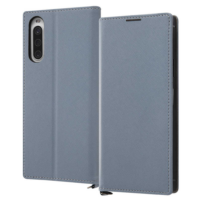 INGREM INGREM Xperia 10 IV 耐衝撃 手帳型レザーケース KAKU Durable ブルー/ライトグレー IN-RXP10M4TBC9/AGR IN-RXP10M4TBC9/AGR