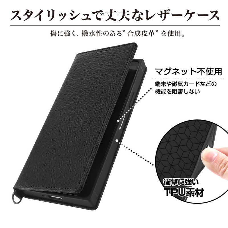INGREM INGREM Xperia 10 IV 耐衝撃 手帳型レザーケース KAKU Durable ブルー/ライトグレー IN-RXP10M4TBC9/AGR IN-RXP10M4TBC9/AGR