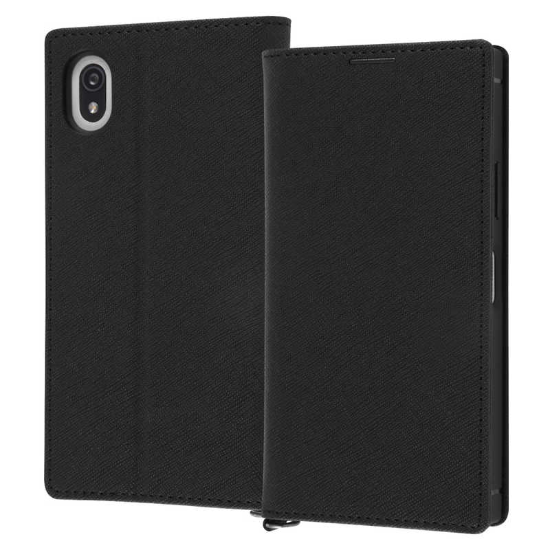 INGREM INGREM Xperia Ace III 耐衝撃 手帳型レザーケース KAKU Durable ブラック/ブラック IN-RXPAM3TBC9/BB IN-RXPAM3TBC9/BB