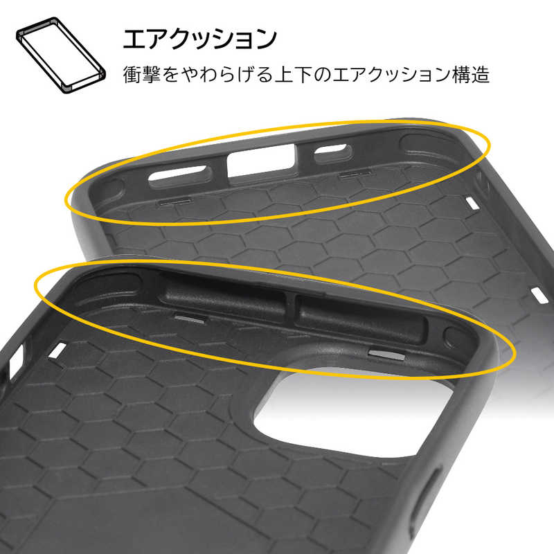 INGREM INGREM iPhone 14 / 13 耐衝撃ケース MiA-collection ネコ/グレー IN-CP36AC4/NK1 IN-CP36AC4/NK1