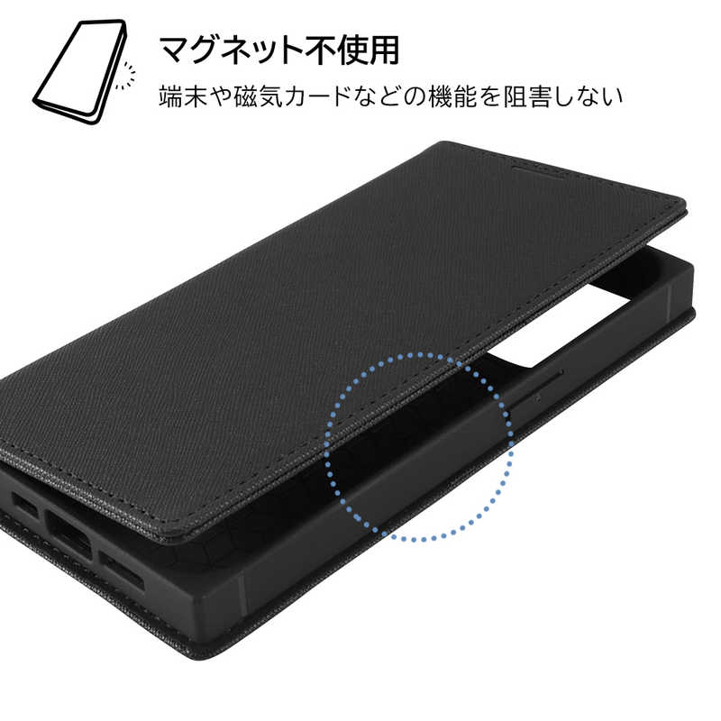 INGREM INGREM iPhone 14 Pro 耐衝撃 手帳型レザーケース KAKU Durable ブラック/ブラック IN-P37TBC9/BB IN-P37TBC9/BB