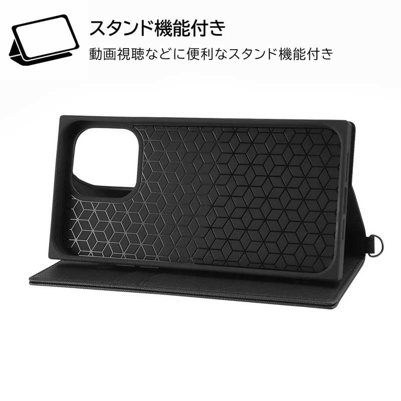 INGREM INGREM iPhone 14 Pro Max 耐衝撃 手帳型レザーケース KAKU Durable ブラック/ブラック IN-P39TBC9/BB IN-P39TBC9/BB