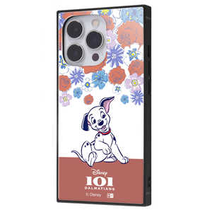 INGREM iPhone 13 Pro 「ディズニーキャラクター」/耐衝撃ハイブリッドケース KAKU 子犬 フラワー IQ-DP32K3TB/DL2
