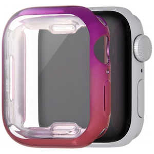 INGREM TPUソフトケース META グラデーションカラー/パープル/ピンク イングレム (Apple Watch Series 8/7 41mm/SE(第2/1世代) 40mm)対応 IS-AW41PFC6/VP
