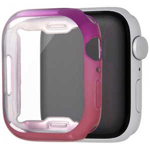 INGREM TPUソフトケース META グラデーションカラー/パープル/ピンク イングレム (Apple Watch Series 8/7 45mm/SE(第2/1世代) 44mm)対応 IS-AW45PFC6/VP