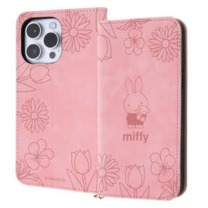 INGREM iPhone 14 Pro Max 『ミッフィー』耐衝撃 手帳型レザーケース Raffine ミッフィー ピンクフラワー IJ-BP39DML2P/MF63 INGREM iPhone 14 Pro Max 『ミッフィー』耐衝撃 手帳型レザーケース Raffine ミッフィー ピンクフラワー IJ-BP39DML2P/MF63