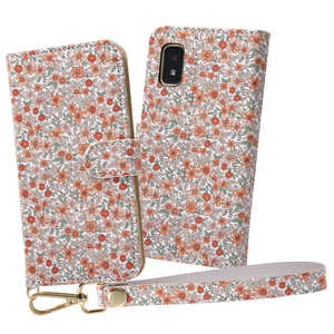 レイアウト AQUOS wish2/wish 手帳型ケース 花柄/オレンジ RT-AQWIALC/FO レイアウト AQUOS wish2/wish 手帳型ケース 花柄/オレンジ RT-AQWIALC/FO