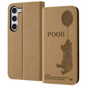 レイアウト Galaxy S23 手帳型レザーケース シンプル ディズニー プー RT-DGS23LBC13/PO