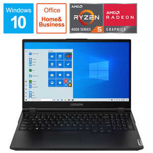 レノボジャパン　Lenovo 【アウトレット】ノートパソコン  Legion 550 RZ5 [15.6型 /Windows10 Home /AMD Ryzen 5 /Office HomeandBusiness /メモリ：16GB /SSD：512GB /2020年7月モデル] ファントムブラック 82B5002SJP