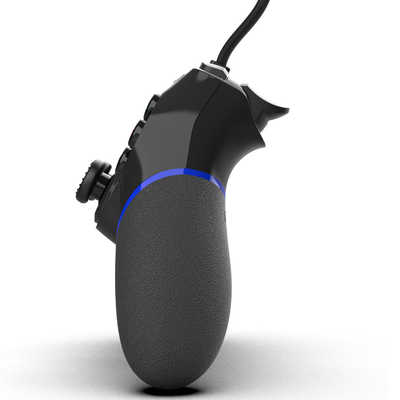 レンジライフ PS4用有線コントローラブラック＆ブルー RL-PS45168 の