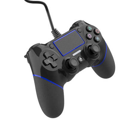 レンジライフ PS4用有線コントローラブラック＆ブルー RL