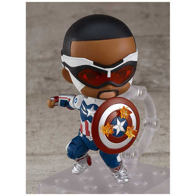 キャプテン・アメリカ サム・ウィルソン フィギュア ねんどろいど 新デザインのスーツは肩のロゴまで丁寧に再現！『ファルコン