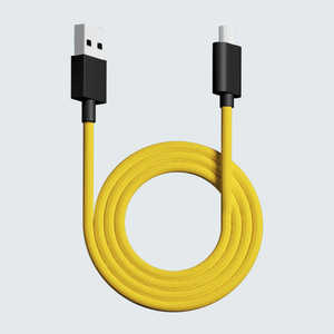 Pwnage ȥ饫 Ergo USB-C  USB-A֥ [1.8m]  pw-usb-type-c-paracord-cable-yellow