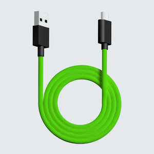 Pwnage ウルトラカスタム Ergo用 USB-C ⇔ USB-Aケーブル [1.8m] グリーン pw-usb-type-c-paracord-cable-green