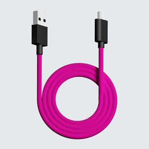 Pwnage ȥ饫 Ergo USB-C  USB-A֥ [1.8m] ͥԥ pw-usb-type-c-paracord-cable-neon-pink