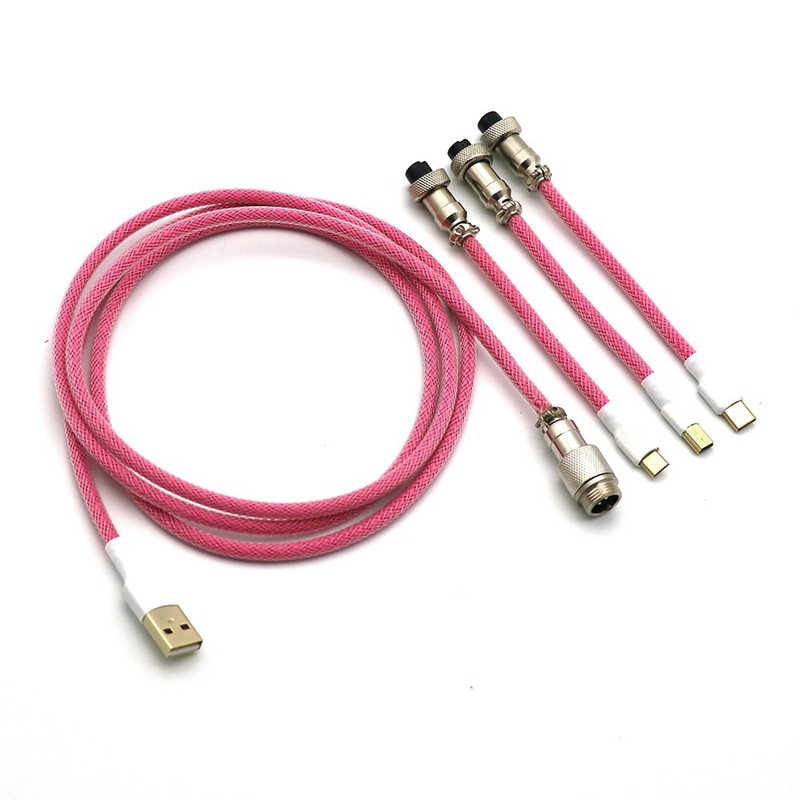 Kraken Keyboards Kraken Keyboards アビエイター付きキーボードケーブル　ピンク CABLEPINK CABLEPINK