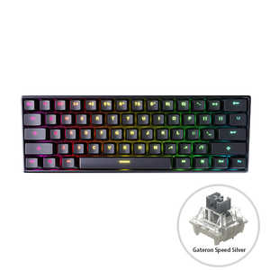 Matrix Keyboards ゲーミングキーボード(ケーブル別売) Matrix Elite Series 60%(シルバー軸・英語配列) ブラック [有線] ELITEBLACKGRSILVER