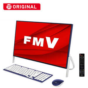 富士通　FUJITSU デスクトップパソコン ESPRIMO FH56/D3(テレビ機能) ホワイト×ネイビー FMVF56D3LB
