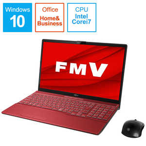 富士通　FUJITSU LIFEBOOK AH77/E3[15.6型/Core i7/SSD:1TB/メモリ:8GB/2020年冬] FMVA77E3R ガｰネットレッド