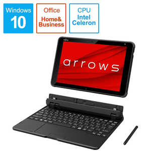 富士通　FUJITSU ノートパソコン arrows Tab EH arrows Tab ブラック [10.1型/intel Celeron/eMMC:128GB/メモリ:4GB/2020年9月] FAREHT1