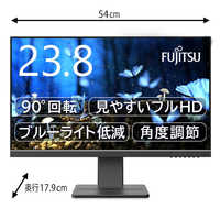 富士通 FUJITSU PCモニター ブラック［23.8型 /フルHD(1920×1080