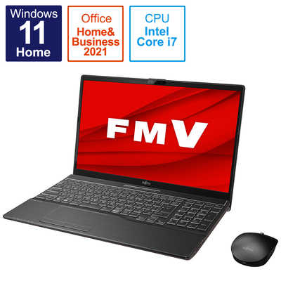 富士通　FUJITSU ノートパソコン LIFEBOOK AH53/F3 ブライトブラック [15.6型 /intel Core i7  /メモリ：8GB /SSD：512GB /2021年10月] FMVA53F3B