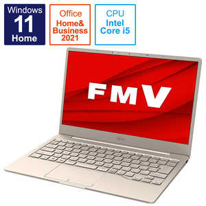 富士通　FUJITSU ノートパソコン LIFEBOOK CH75/F3 ベージュゴールド [13.3型 /Windows11 Home /intel Core i5 /メモリ：8GB /SSD：256GB /Office HomeandBusiness /2021年10月モデル] FMVC75F3G