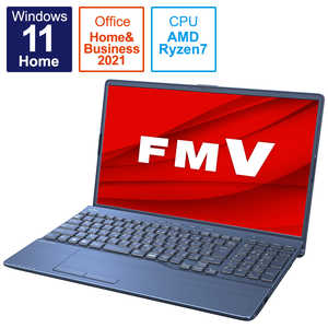 富士通　FUJITSU ノートパソコン LIFEBOOK AH50/G2 メタリックブルー [15.6型 /Win11 Home /AMD Ryzen 7 /メモリ：8GB /SSD：512GB /Office] FMVA50G2L