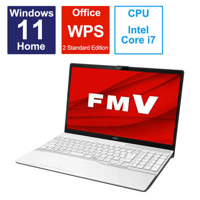 富士通　FUJITSU ノートパソコン FMV LIFEBOOK AH500/H アーバンホワイト FMVA500HW