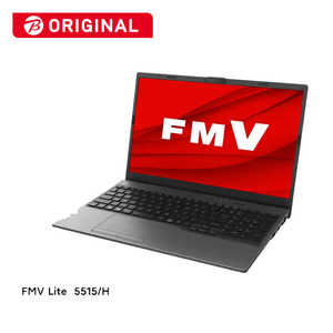 富士通 FUJITSU ノートパソコン FMV Lite 5515/H ブライトブラック [15.6型 /Win11 Home /Core i5 /メモリ：16GB /SSD：512GB /Office] FMV5515HBB