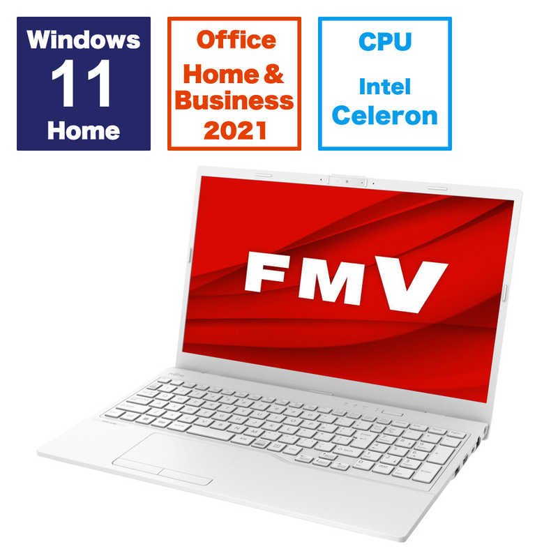 富士通　FUJITSU 富士通　FUJITSU ノートパソコン FMV Lite 3515/H3 アーバンホワイト [15.6型 /Win11 Home /Celeron /メモリ：8GB /SSD：256GB /Office] FMV3515H3W FMV3515H3W