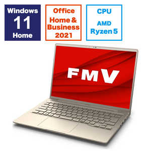 富士通　FUJITSU FMV LIFEBOOK MH55/J1 [14.0型 /Win11 Home /AMD Ryzen 5 /メモリ16GB /SSD256GB ] ベージュゴールド FMVM55J1G